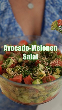 Avocado Melonen Salat