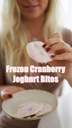 Frozen Cranberry Jogurt Bites